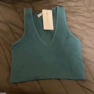 Blue Athleta crop top size L brand new